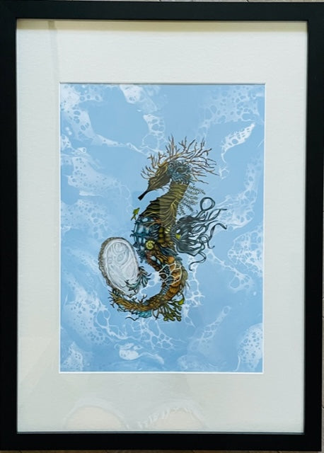 Art Print: Seaweed Horse & Ormer Shell