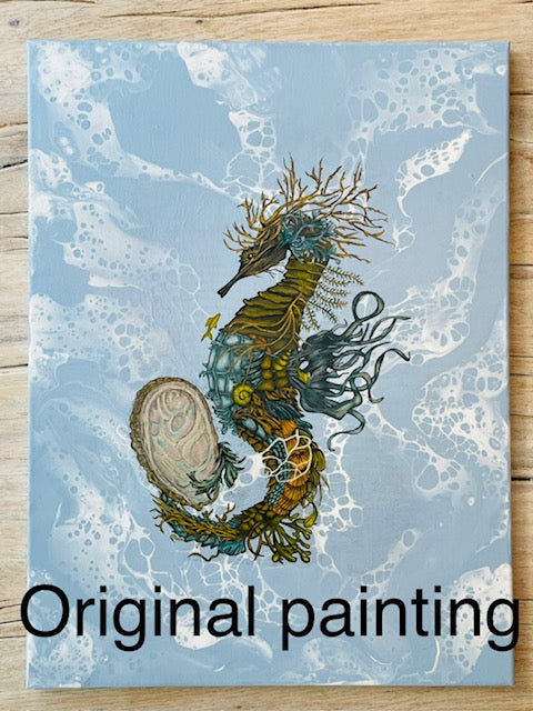 Art Print: Seaweed Horse & Ormer Shell