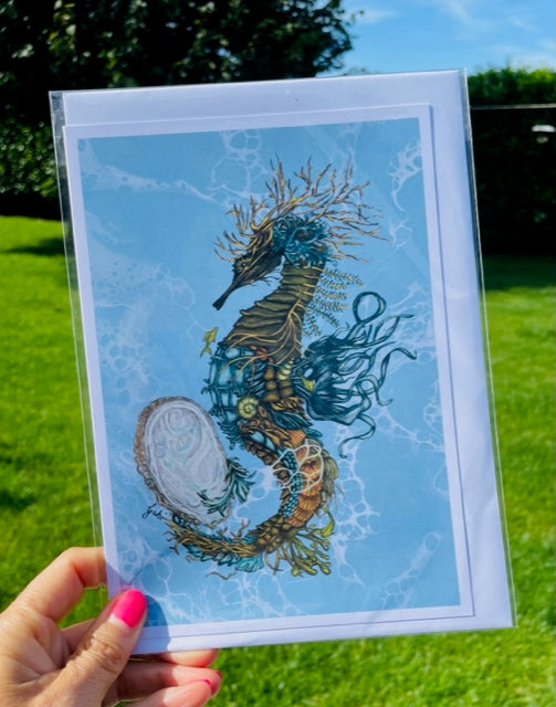 Seahorse Greetings Card