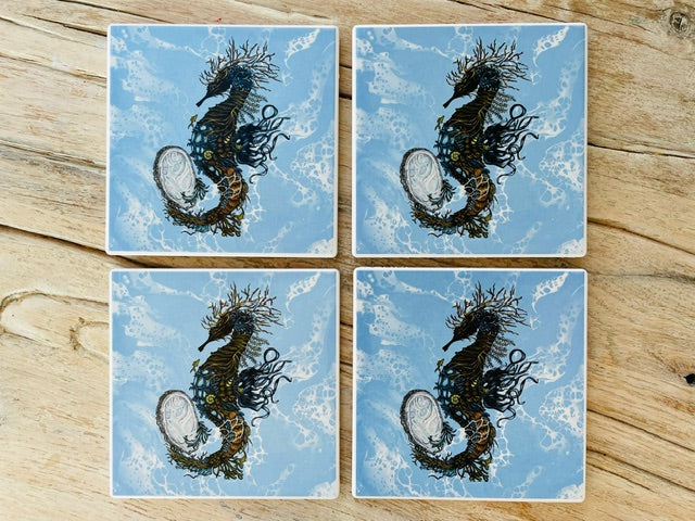 Lot de 4 Sous-Verres - Collection Algues 1