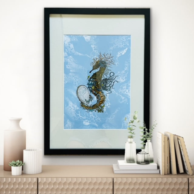 Art Print: Seaweed Horse & Ormer Shell