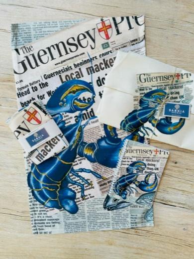 Lobster & Newspaper Teatowel